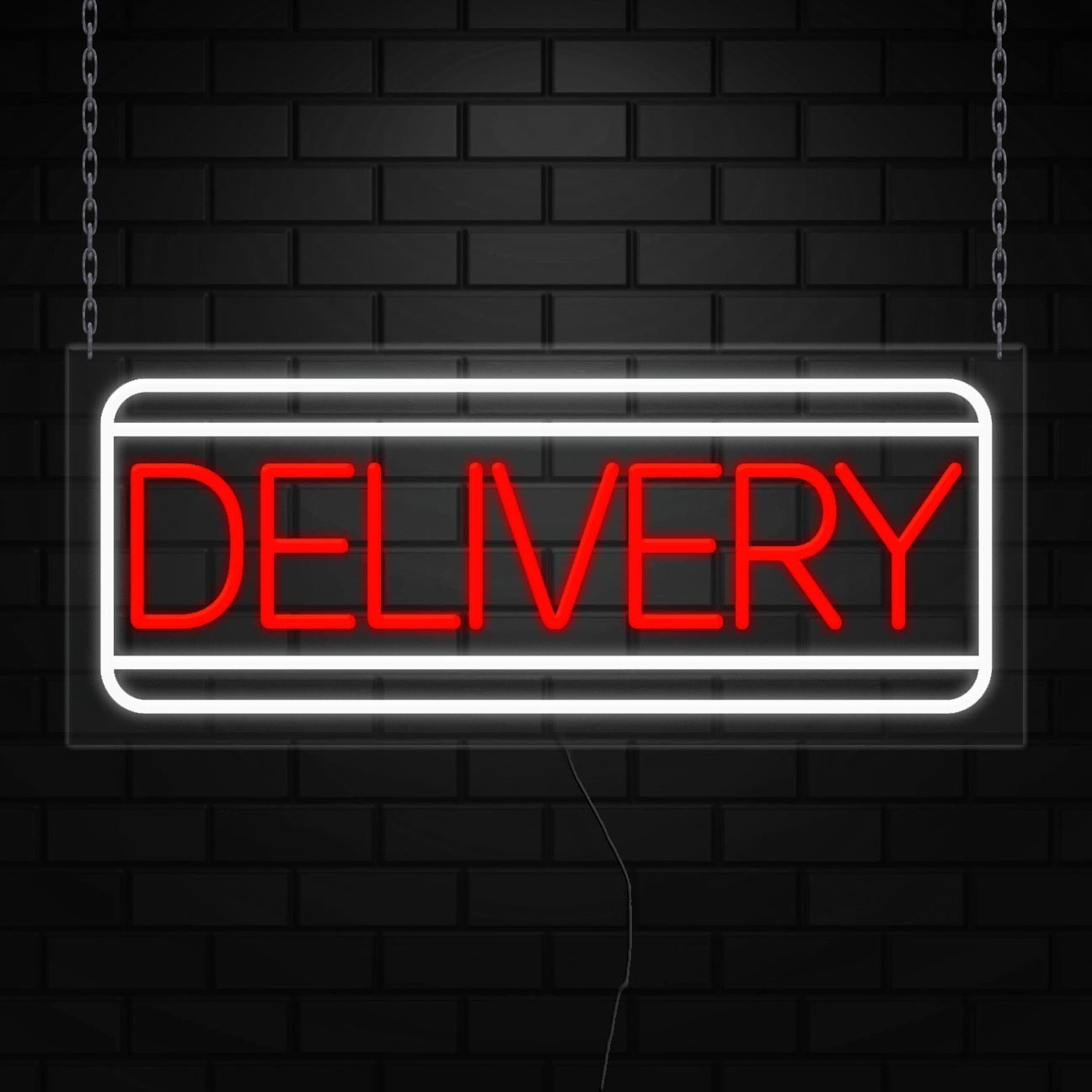 Delivery Neon Sign for Retail Displays | LED Flex Neon | 32&Prime;W x 13&Prime;H x 1&Prime;D