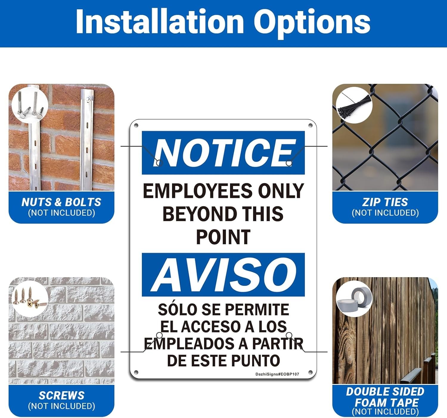 10 »x7 » Rust-Free Reflective &lsquo;No Customers Allowed&rsquo; Sign – 2 Pack, Easy Install