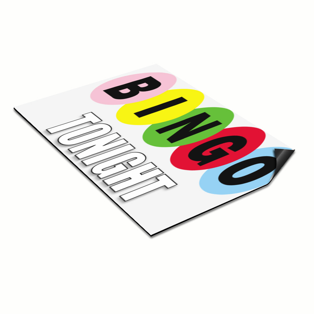 Car Magnet Set of 2 Bingo Tonight Business Car Advertising Industrial Sign