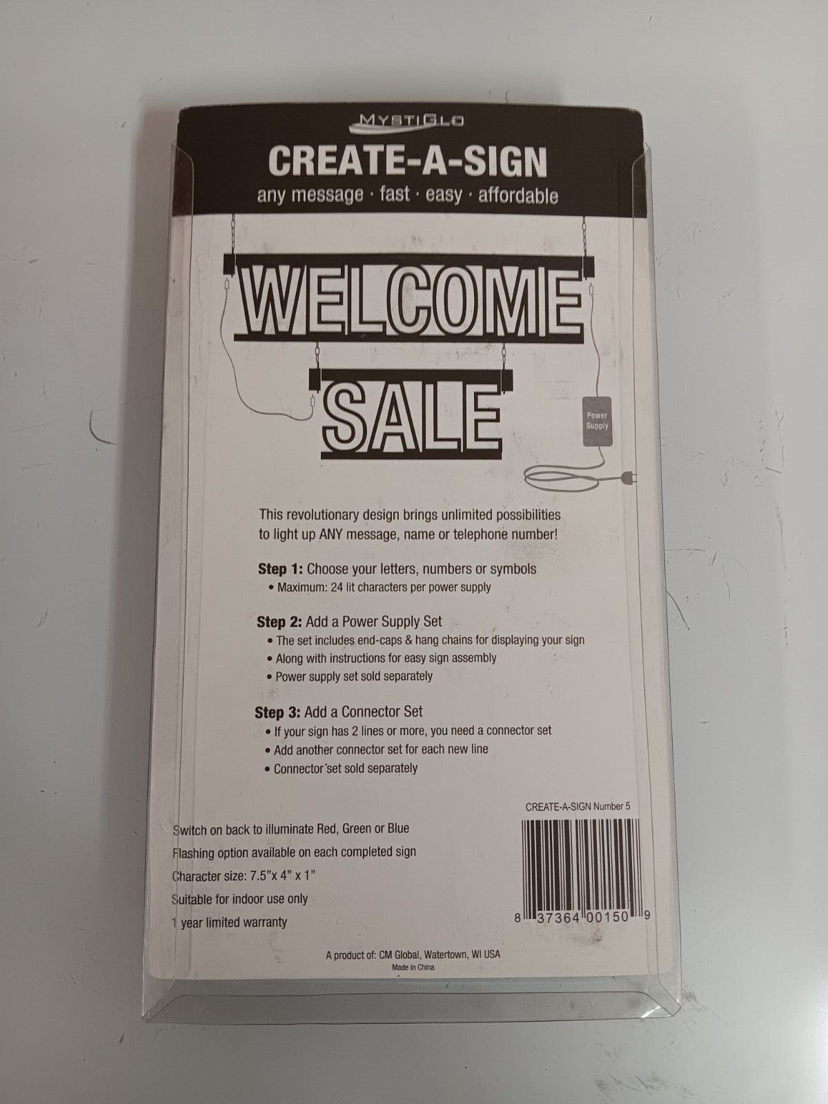 Mystiglo Business Signage For Store Create Sign 5 Color Light Number 5