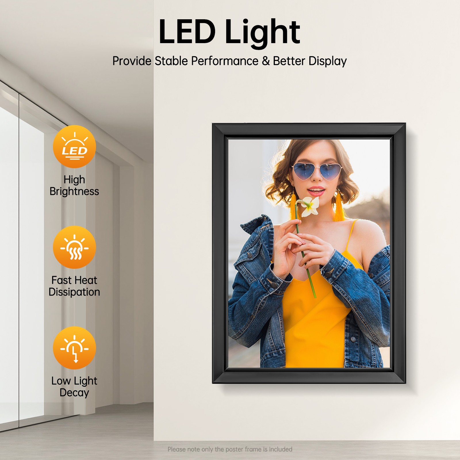 LED Light Box Backlit Movie Poster Art Picture Frame Advertising Display 18&Prime;x24&Prime;