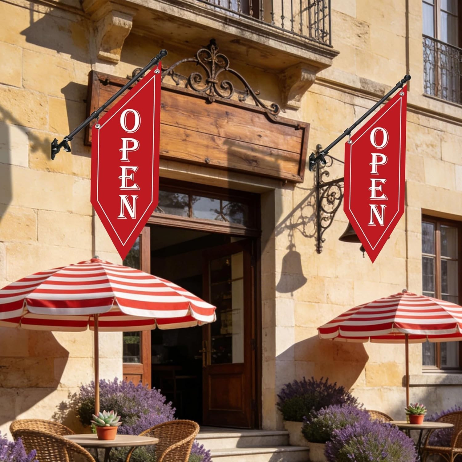 32-Inch Double-Sided OPEN Sign with Wall-Mount Kit – Perfect for Shops & Cafes