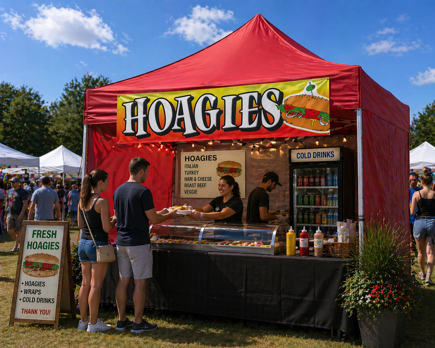 Hoagies Hoagie Banner Sign – Concession Stand – 15oz Heavy Duty