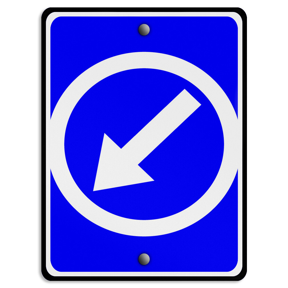 Aluminum Vertical Metal Sign Directional A-Frame Left A Weatherproof Street