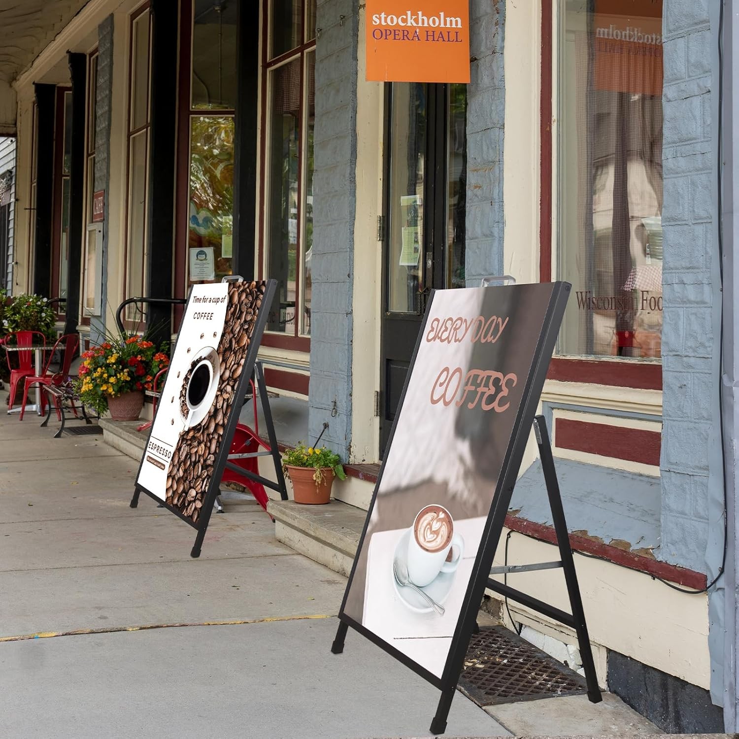 A Frame Sign Heavy-Duty 24×36 Inch Sandwich Board inches, Black
