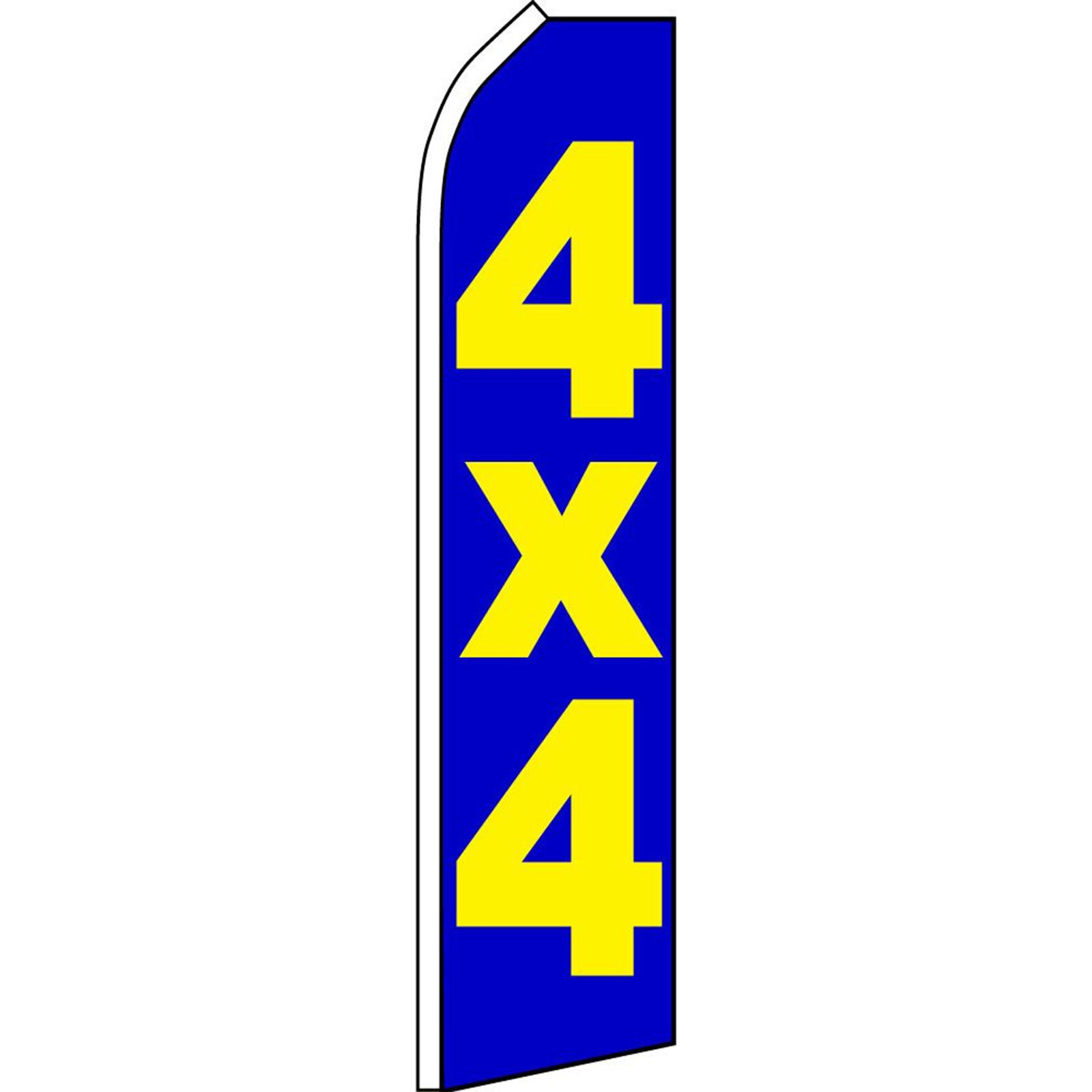 4X4 2 1/2 ft X 11 1/2 ft Polyester Swooper Flag