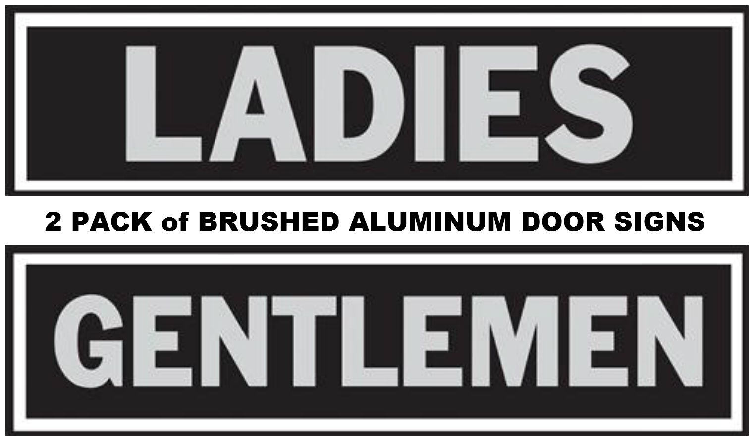 LADIES & GENTLEMEN 2 Door SIGNs Adhesive Restroom Bathroom Door men women HY-KO