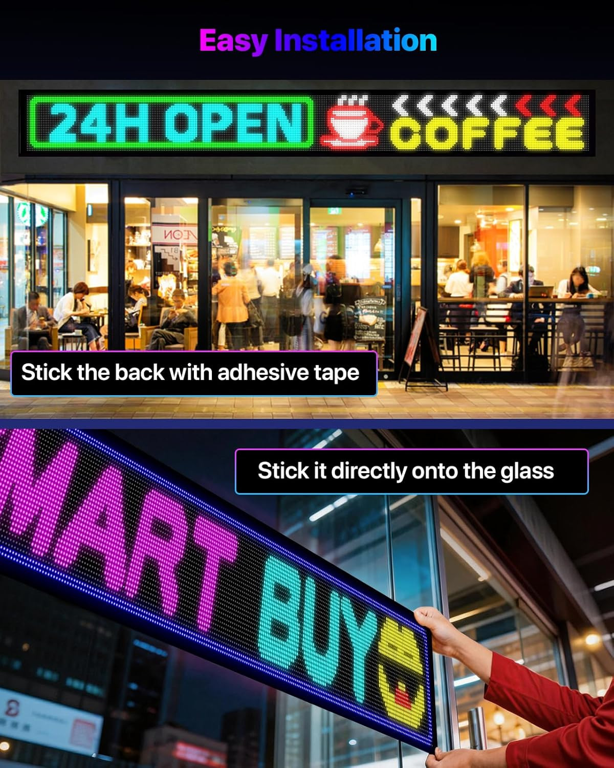 39&Prime; X 11&Prime; Programmable LED Sign – Custom Scrolling Display with Remote Control
