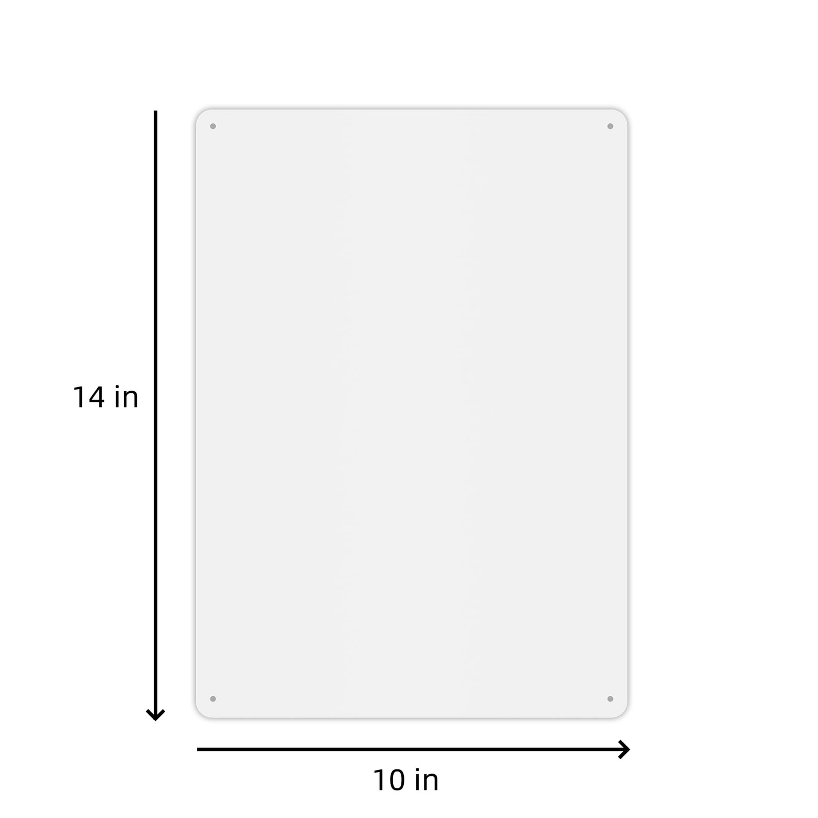 4 Pack White Sign Blanks, 14 x 10 Inches, Sturdy Rust Free Aluminum Metal Sig…