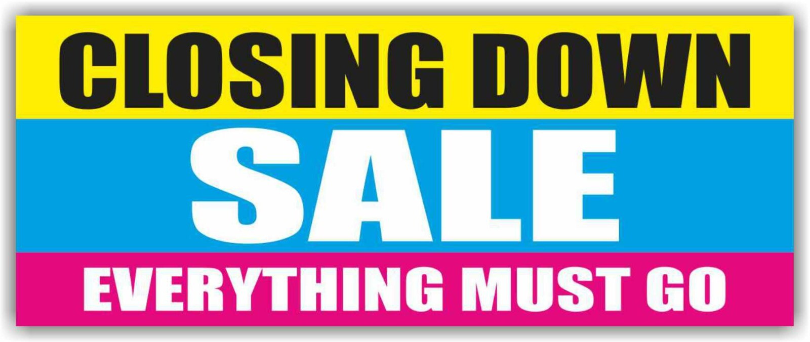 CLOSING DOWN SALE EVERYTHING MUST GO Advertising Banner Vinyl Sign clearance