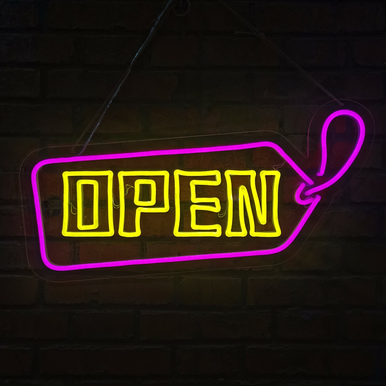 20&Prime;x12&Prime; Ultra Bright LED Neon Light with ON/OFF OPEN Business Sign Acrylic Back