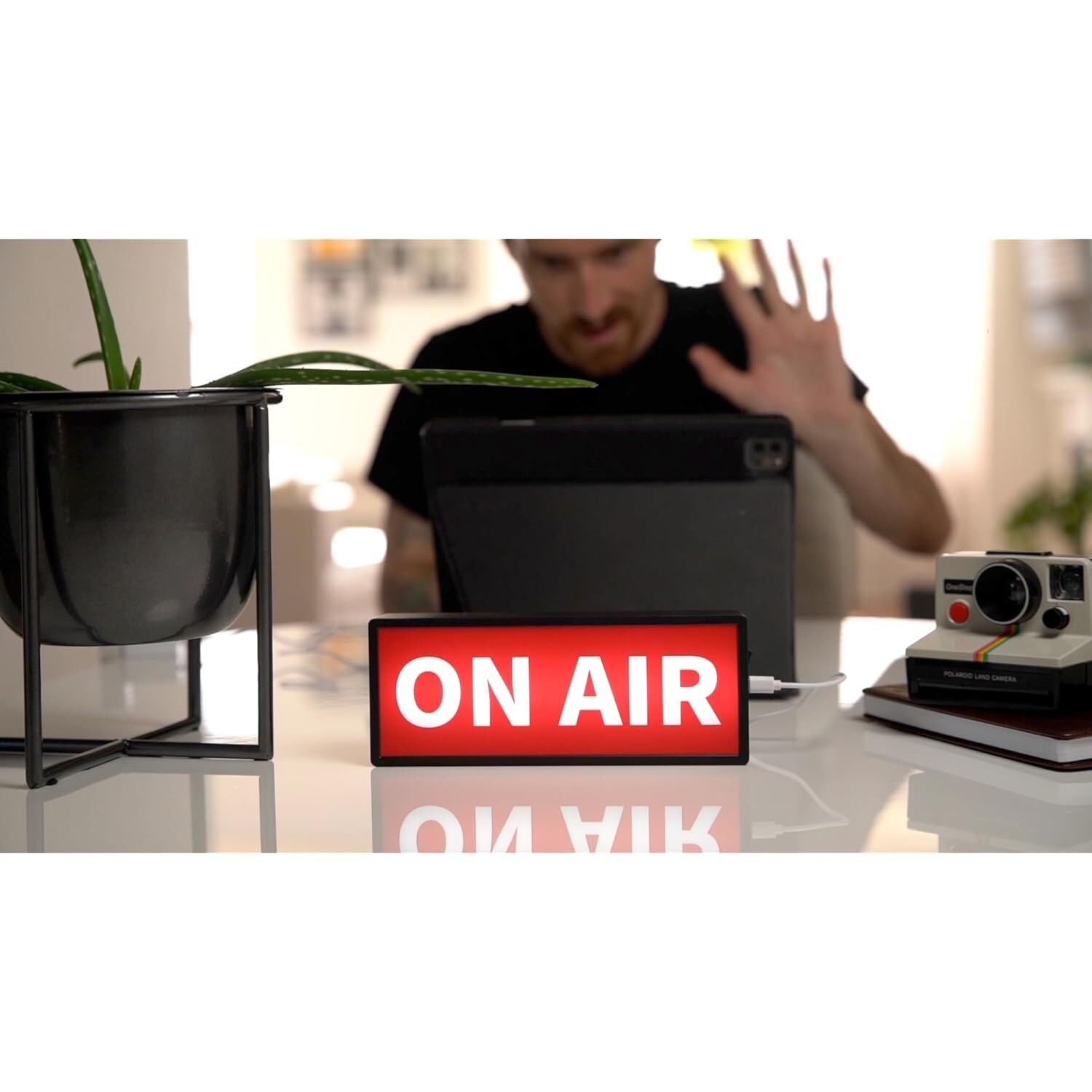 On Air LED Retro Sign USB Powered for Studio Streaming Office Wall or Desk