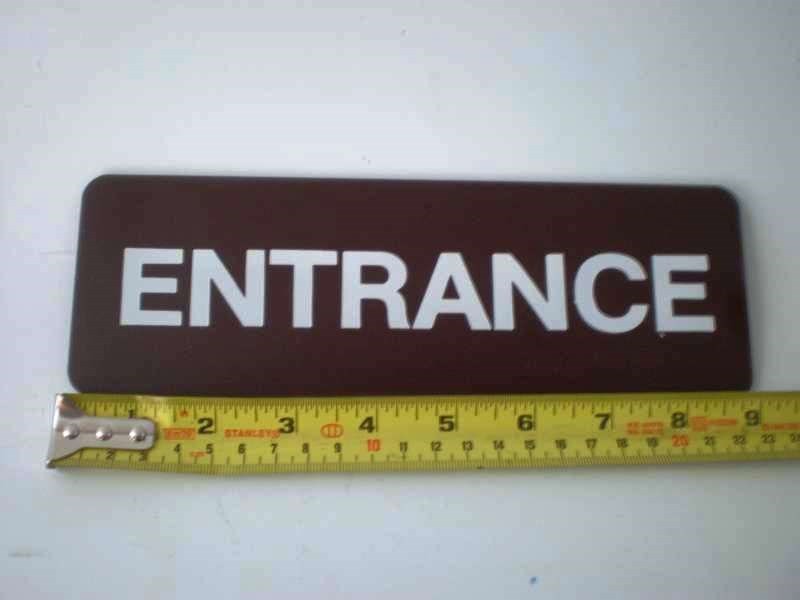 Retro Entrance Door Sign 3×9&Prime; Self Adhesive Gessner S106 Office Store Vintage
