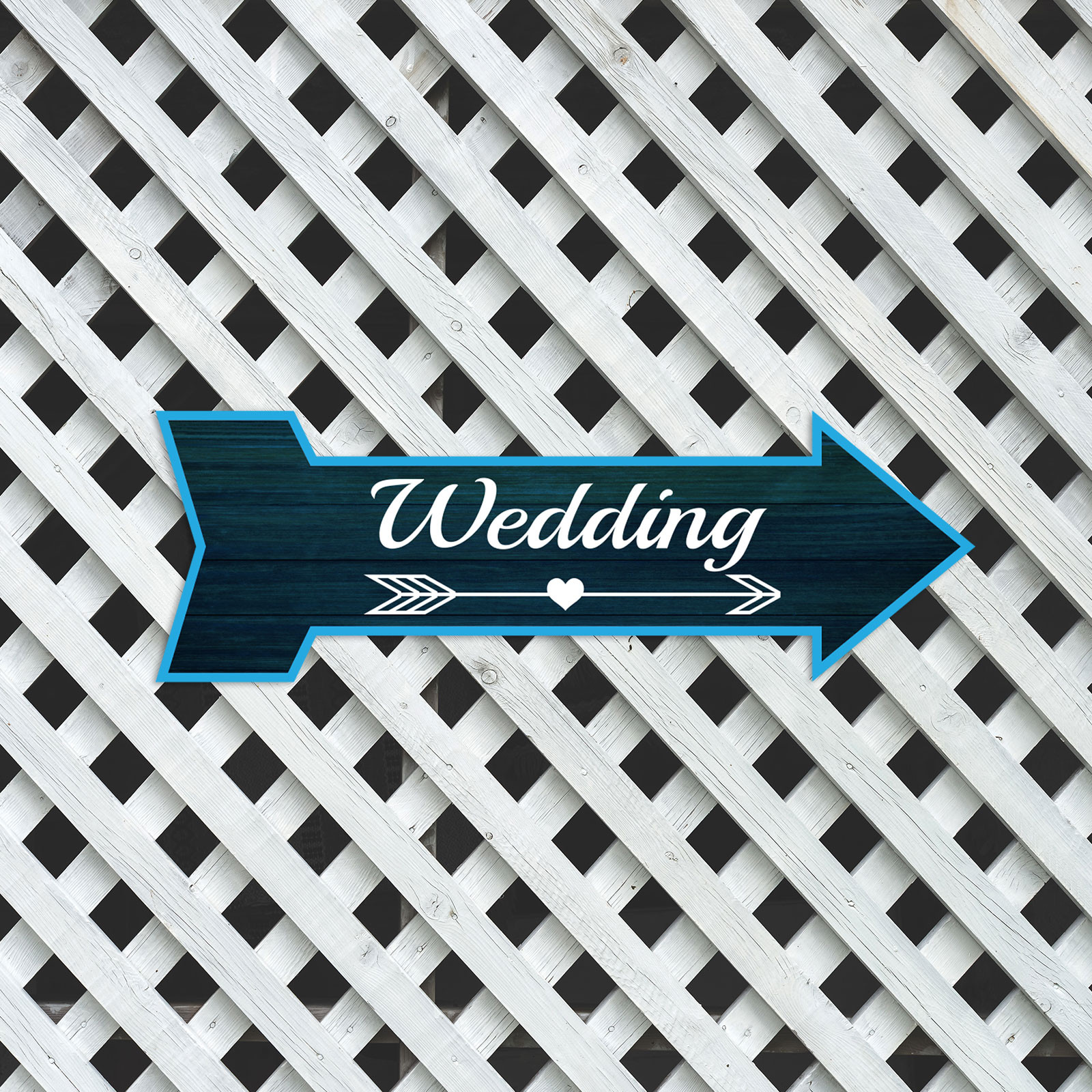 Arrow Shape Wedding 12×4&Prime; Wall or Door Sign | Events & Celebrations Signage
