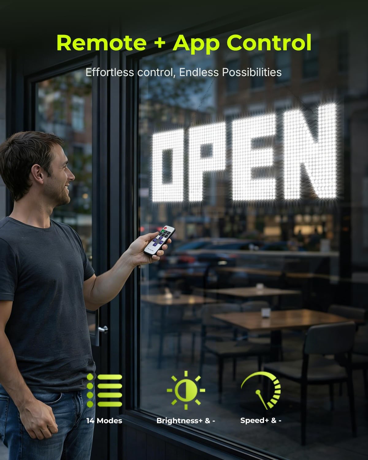 36&Prime;X12&Prime; Bright Dimmable LED Open Sign for Storefronts, Bars & Cafes