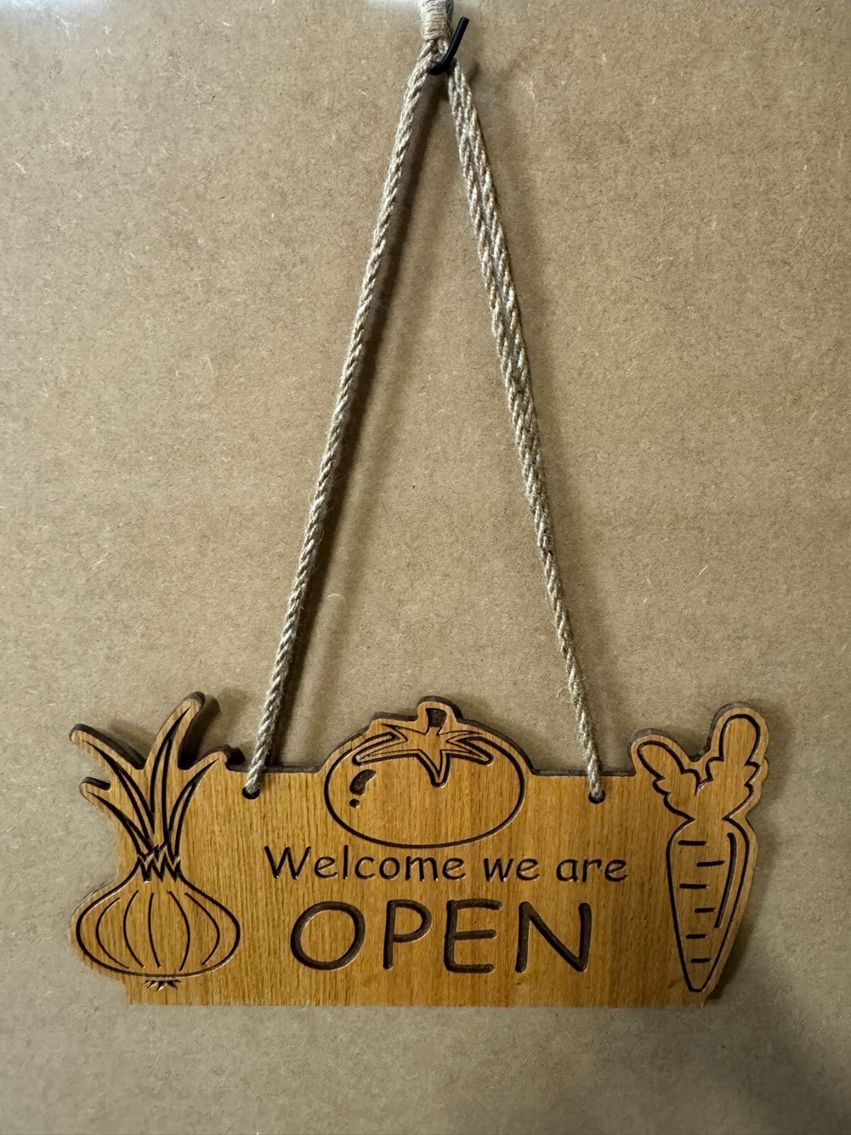 Extra large « Open-Closed » double sided sign for Vegan shops, vegetable shop etc.