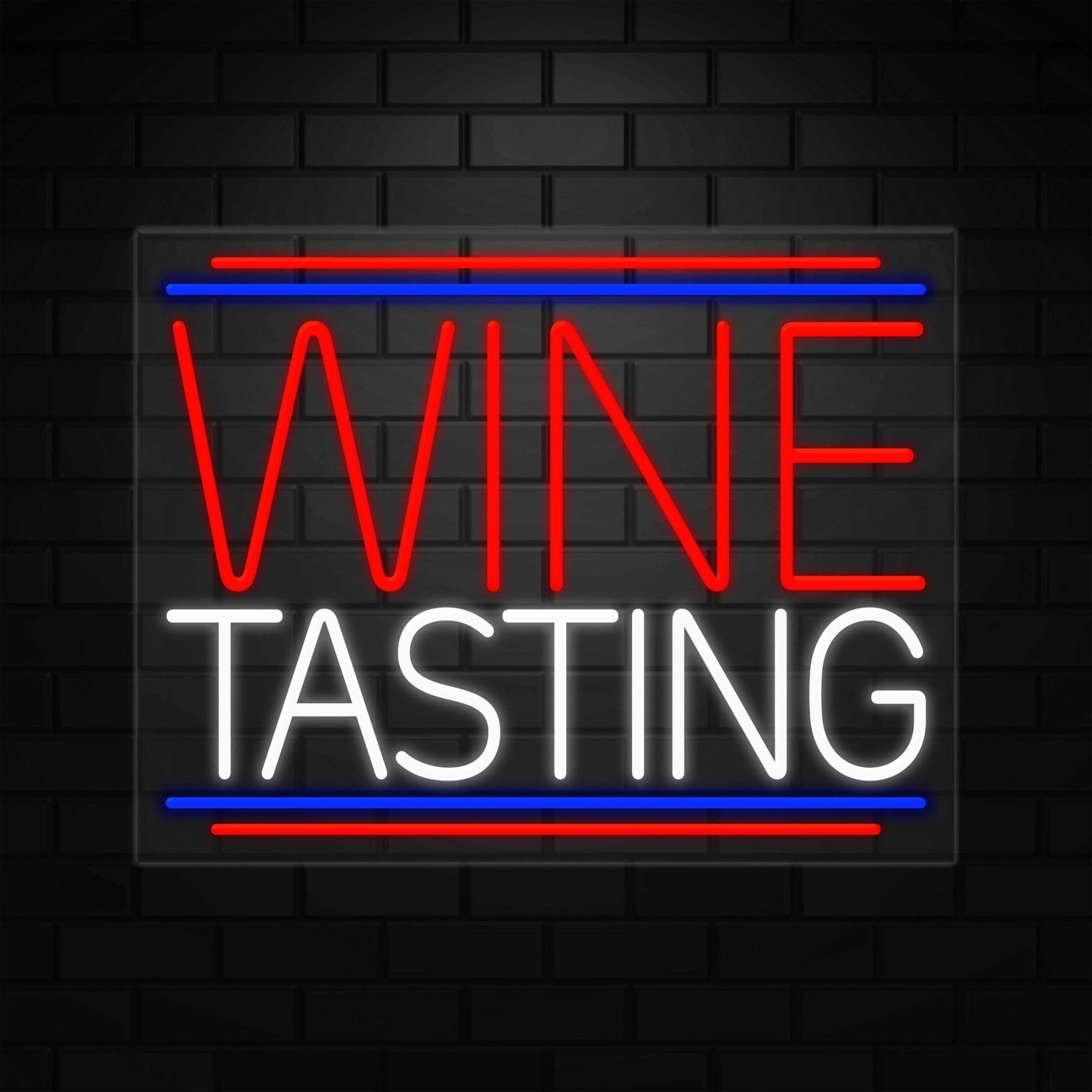 Wine Tasting Neon Sign for Retail Displays | LED Flex Neon | 31&Prime;W x 24&Prime;H x 1&Prime;D