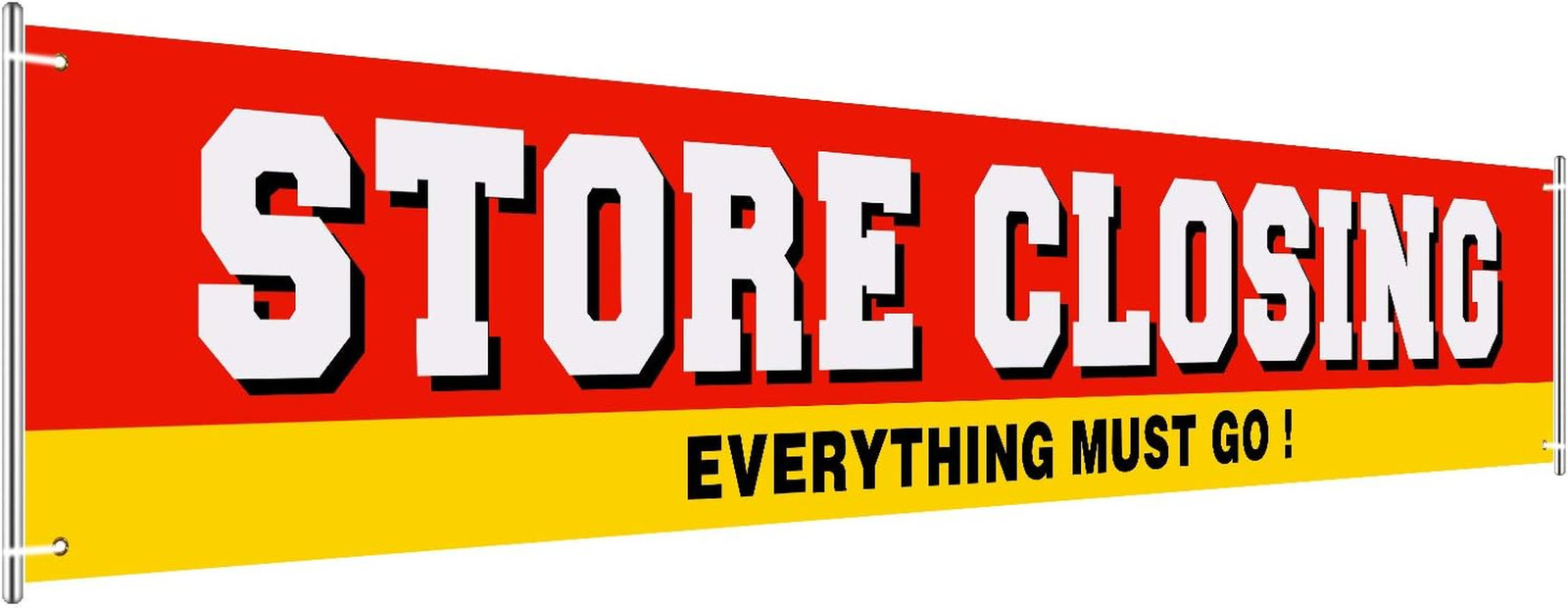 Large Store Closing Sign Banner Everything Must Go Advertising Banner Going Out