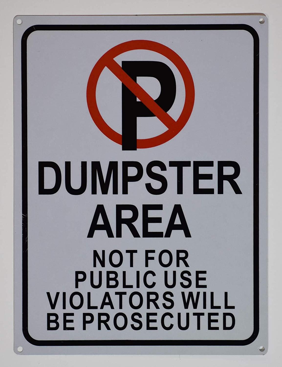 No Parking Symbol/Dumpster Area Not for Public Use Violators ..-REF24-1027