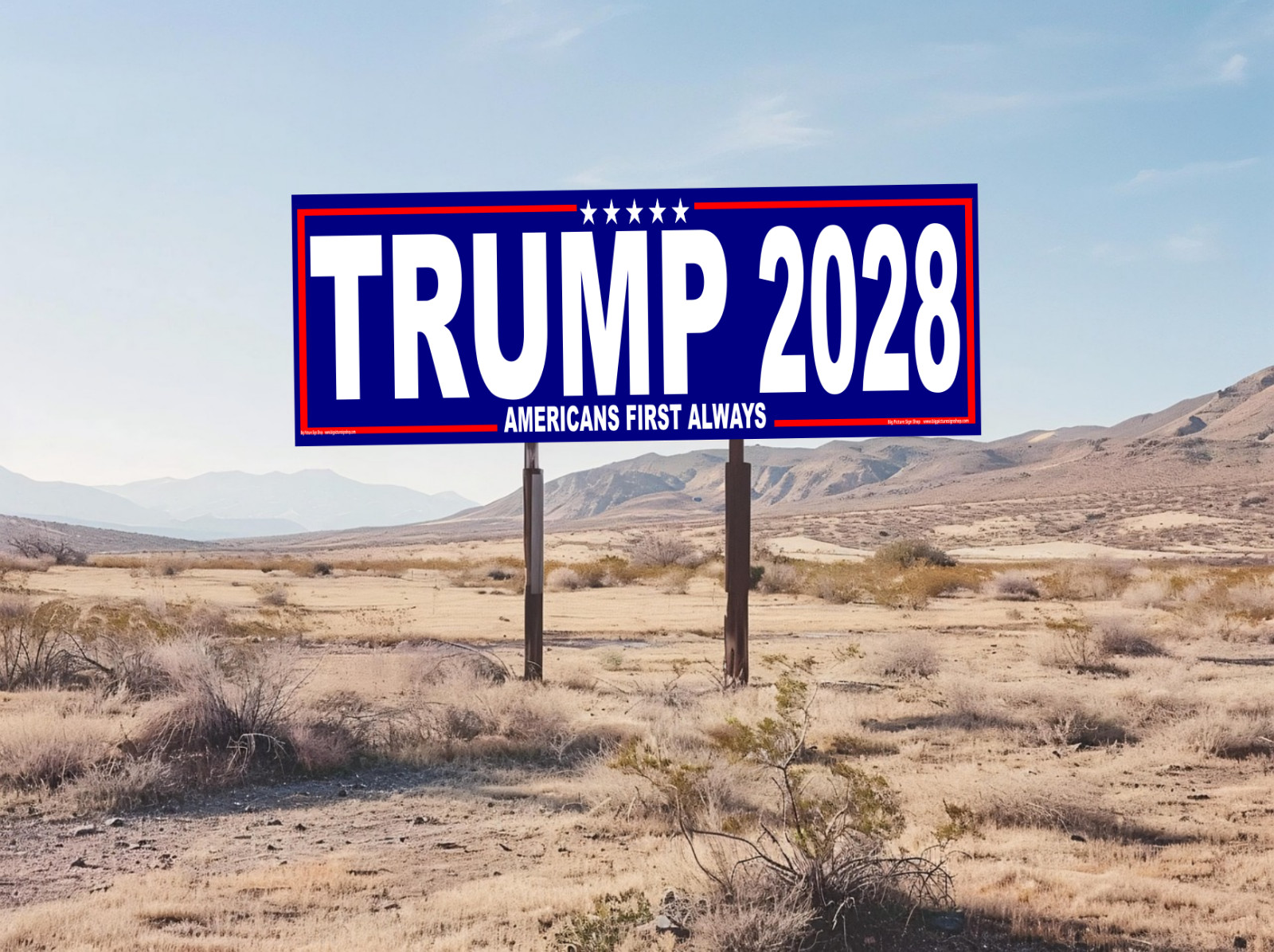 TRUMP 2028 – HUGE & LARGE – Square Red Banners – Reinforced Vinyl – USA MADE