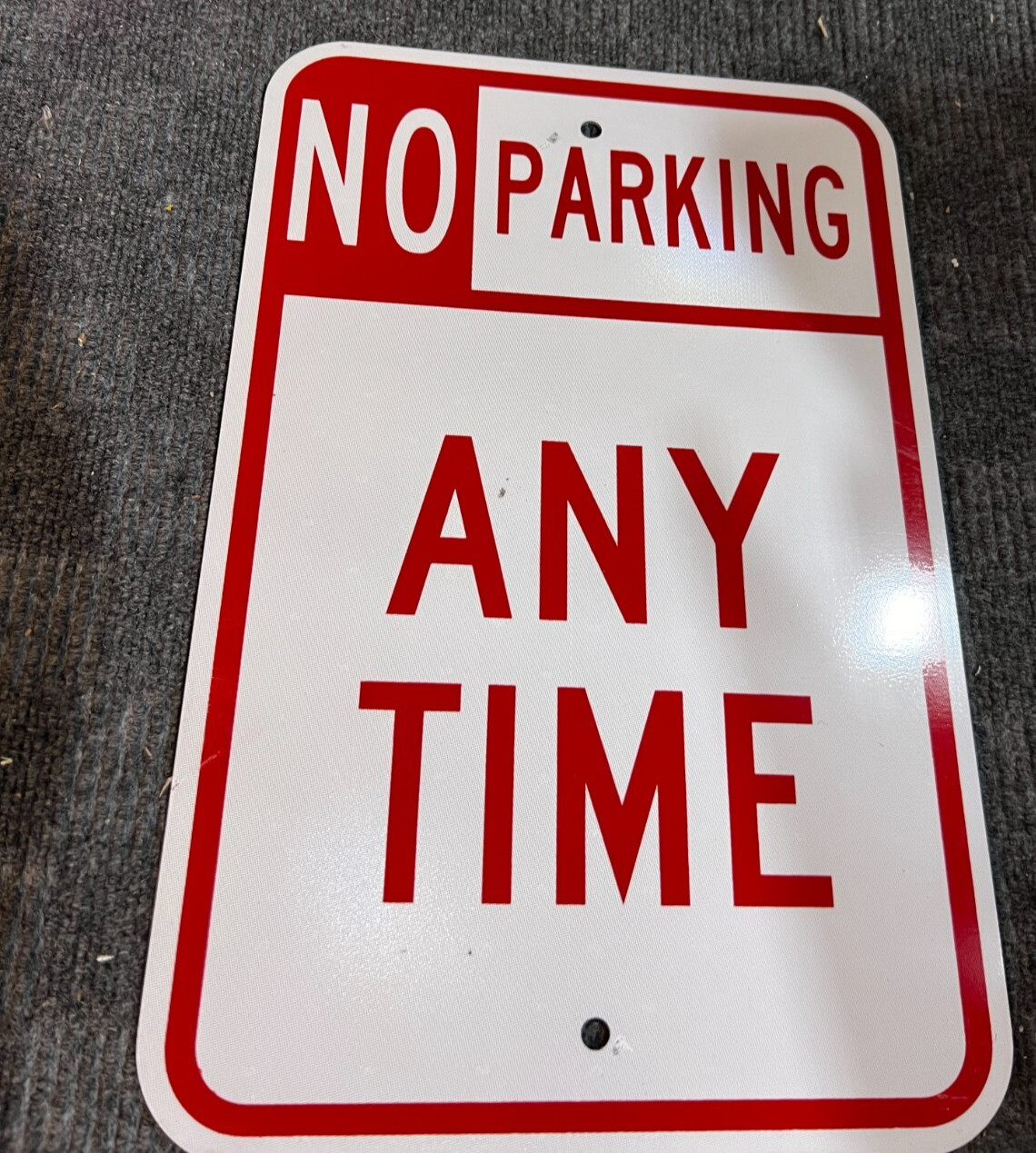(QTY 7) No Parking Any Time No Parking Warning Notice Aluminum Metal Sign