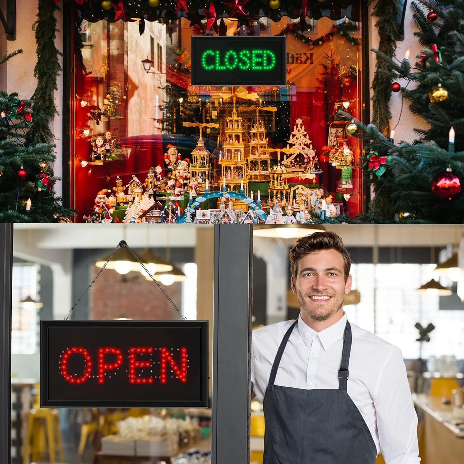 Open/Closed LED Sign Light Store Shop Business Sign Display Shop For Bar Store