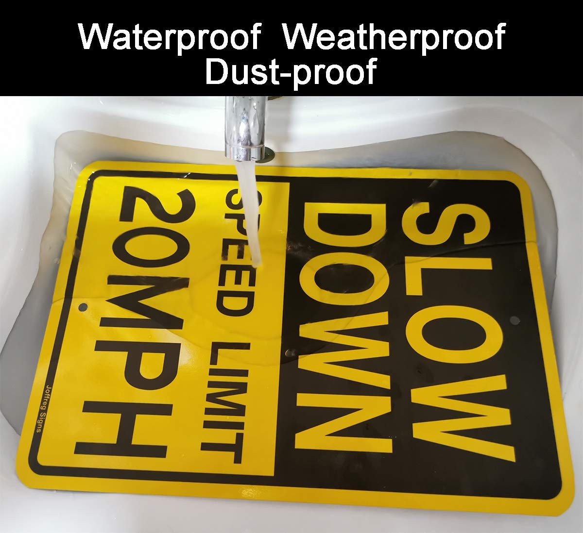 Slow Down Speed Limit 20 MPH Sign,17 x12 Inches,Reflective Aluminum (2 Pack)