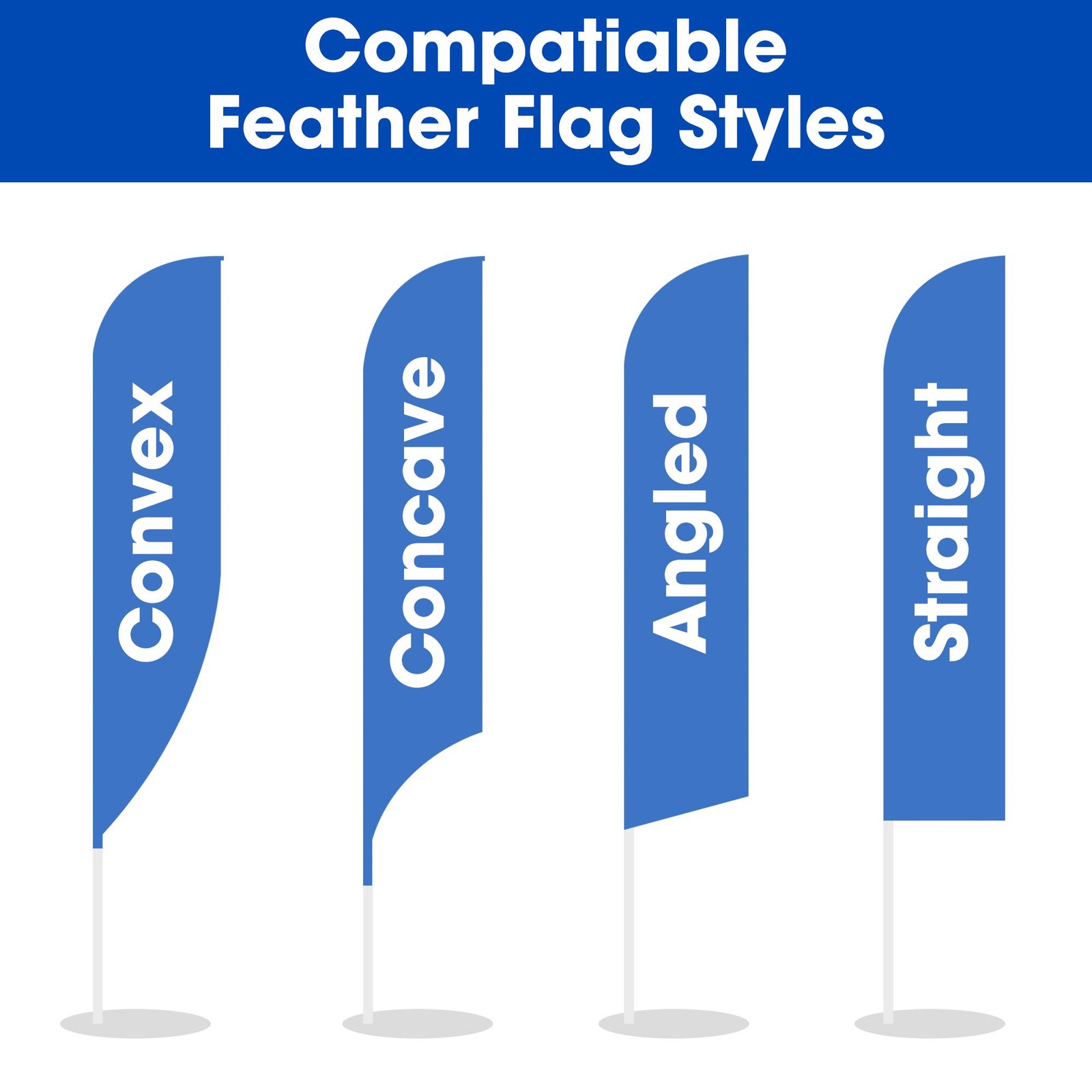 InstaHibit 10 Pack 9ft Feather Flag Pole Kit for Business Advertising Flags