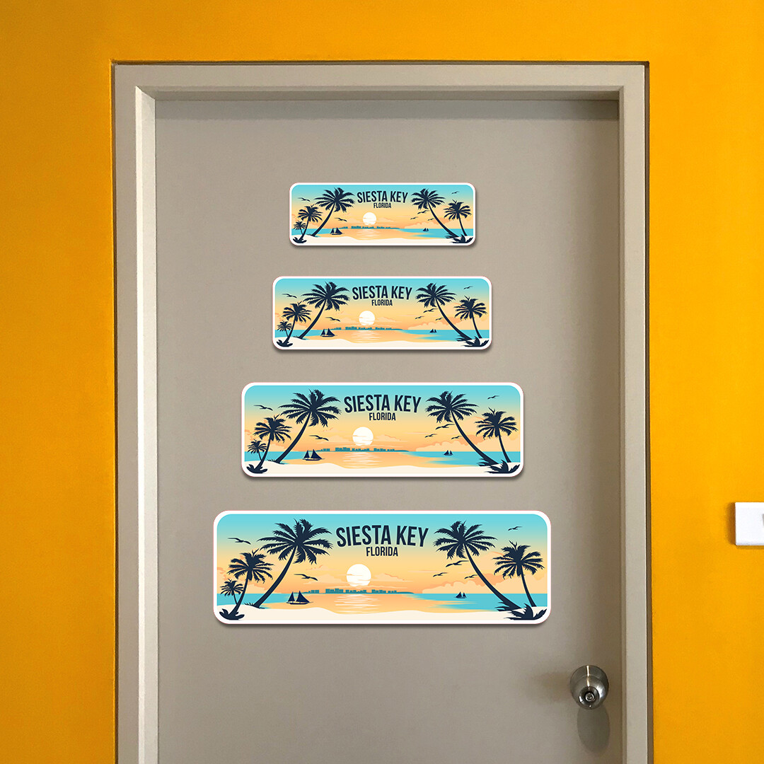 Standard Plus Siesta Key Beach, Florida Wall or Door Sign | Famous US Beaches