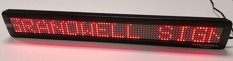 Programmable Tri-Color LED Sign with Remote 4&Prime;x26&Prime;, Electronic Message Display