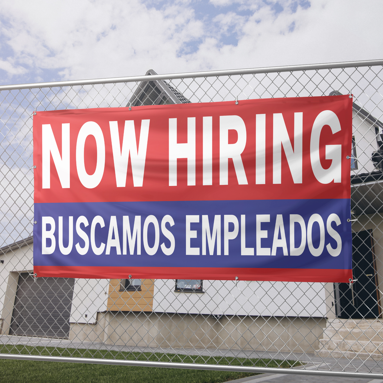 Now Hiring Buscamos Empleados 13 oz Heavy Duty Vinyl Banner Trabajos Disponibles