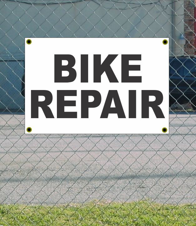 2×3 BIKE REPAIR Black & White Banner Sign NEW Discount Size & Price