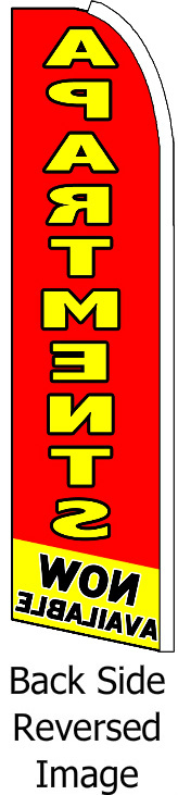 APARTMENTS NOW AVAILABLE FLUTTER FEATHER FLAG Advertising Sign Banner Swooper