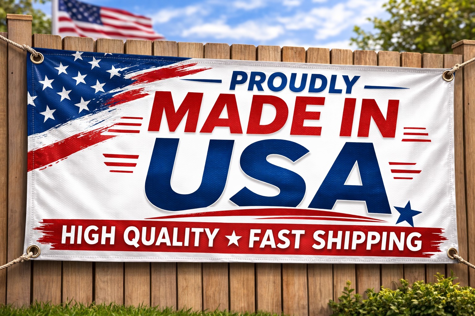 Custom Banner 21×48 Personalized Vinyl Banner Business Party Sign Made in USA