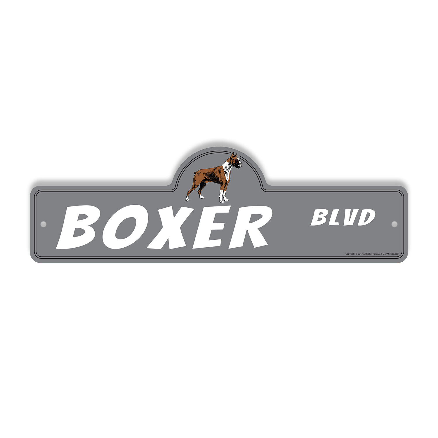 Boxer Plastic Street Sign Crossing Xing Gift Novelty Funny