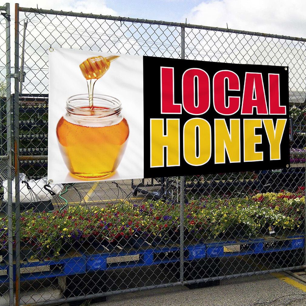 Vinyl Banner Multiple Sizes Local Honey Outdoor Advertising Printing A Outdoor