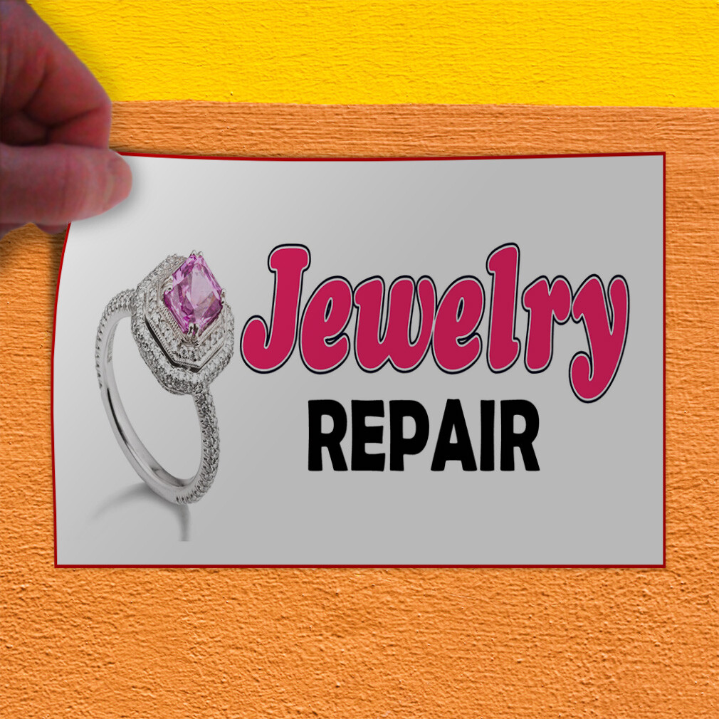 Decal Stickers Jewelry Repair Vinyl Store Sign Label Business