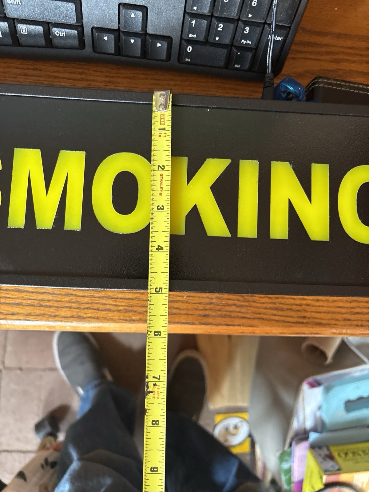 No Smoking Lighted Sign Neon Yellow And Red Business Sign