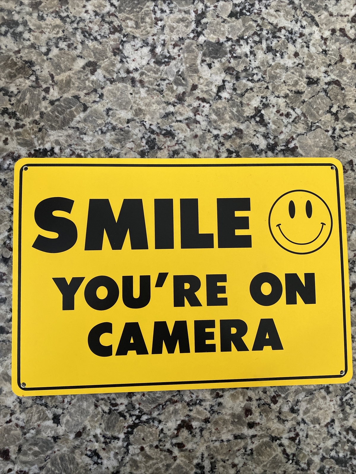 NEW SMILE YOU&rsquo;RE ON CAMERA SECURITY WATERPROOF BUSINESS YELLOW SIGN VIDEO CCTV