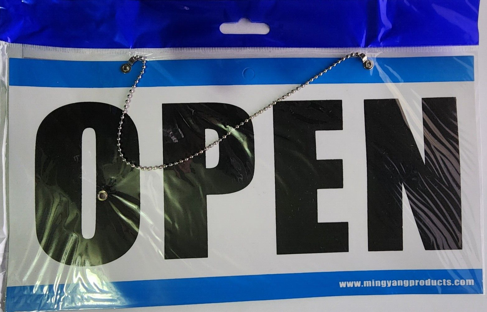 Open and Closed Sign, Plastic, with Hanging Chain, Dual Sides with “Will Return”