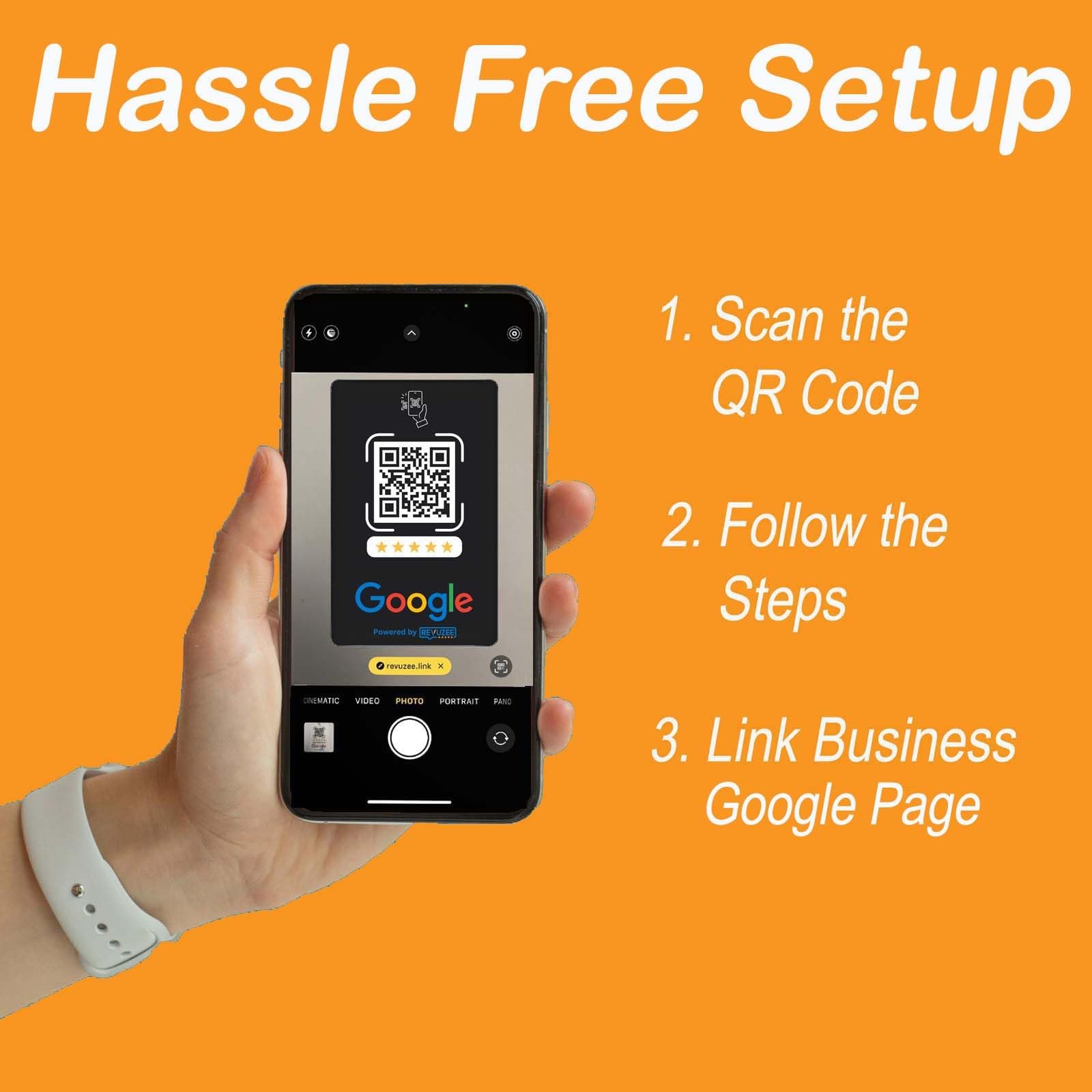 Revuzee Review Tap Card For Google 3 Pack Nfc And Custom Qr Code Sign For