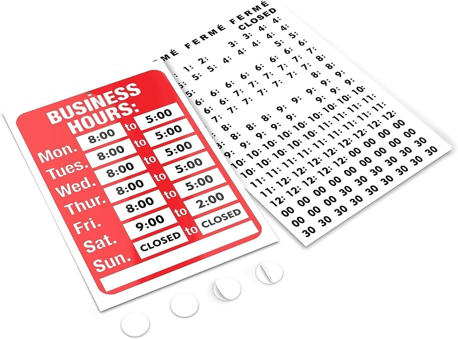 Eye-Catching Open Hours Sign Kit – Easy Install & Customizable – 7.7 x 11.7 Inch