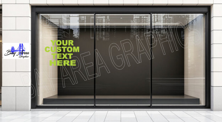 Custom Vinyl Lettering Storefront Window Decal Business Name Sign Sticker