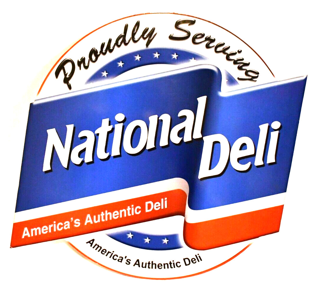 Original National Deli Sign America&rsquo;s Authentic Deli 19.5&Prime;x25&Prime; Collectible HTF
