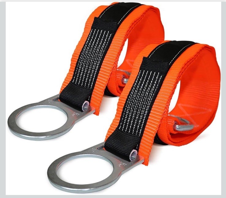 (2) 3’Feet Cross Arm Strap Premium Heavy Duty Pass Through Double Steel Ring