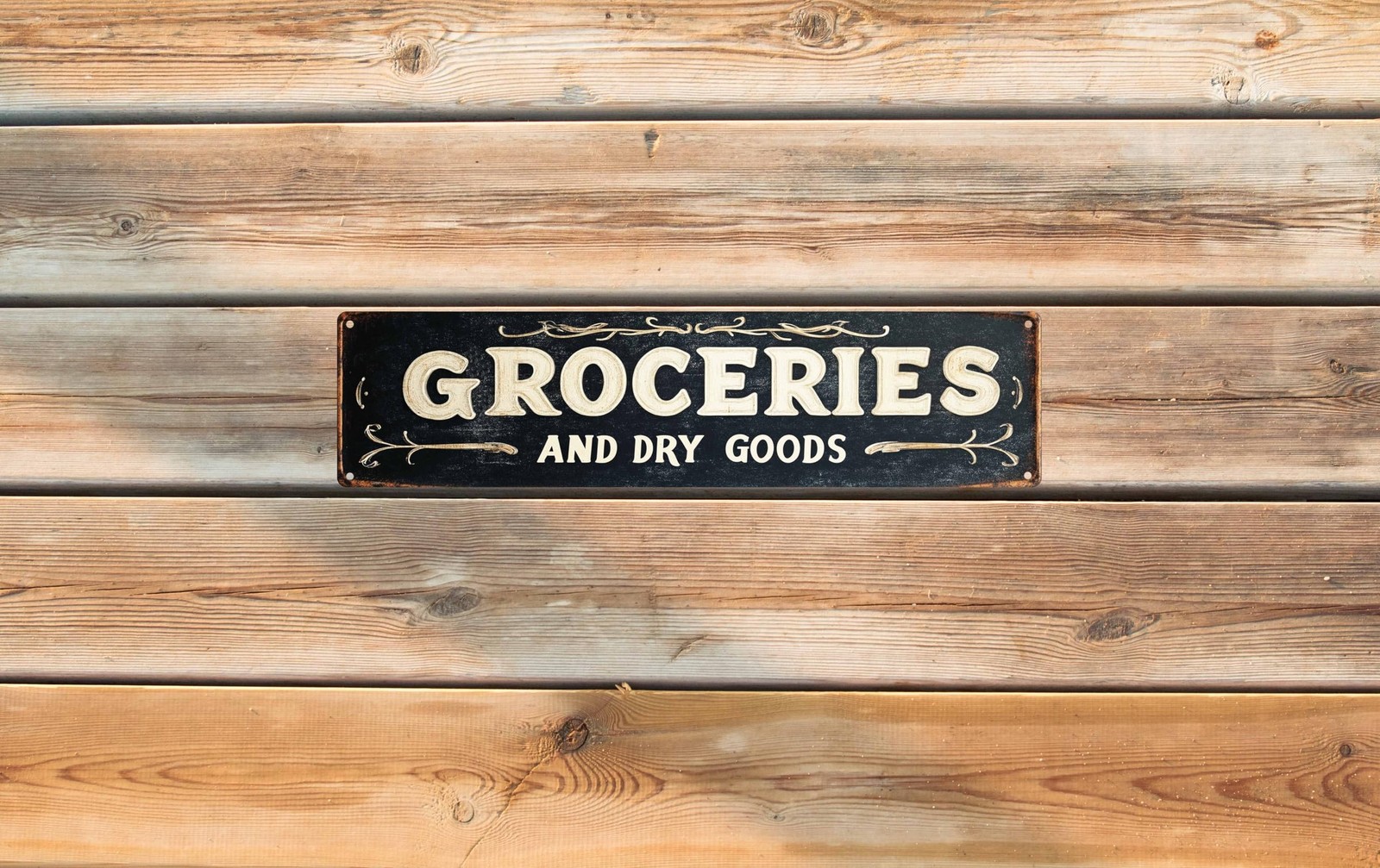 Vintage Tin Groceries Sign Retro Metal Sign Suitable For Street Shop Farm Gar…