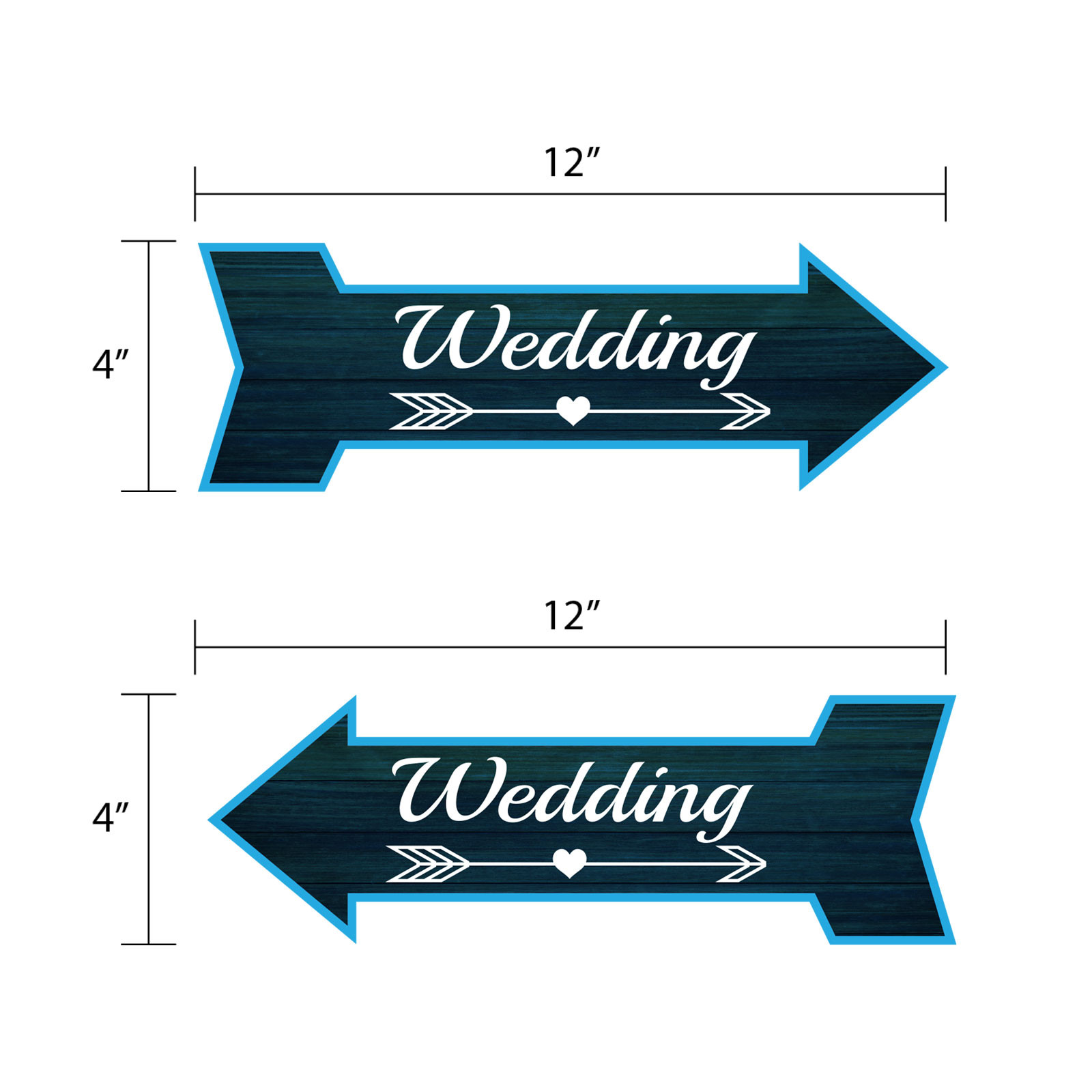 Arrow Shape Wedding 12×4&Prime; Wall or Door Sign | Events & Celebrations Signage