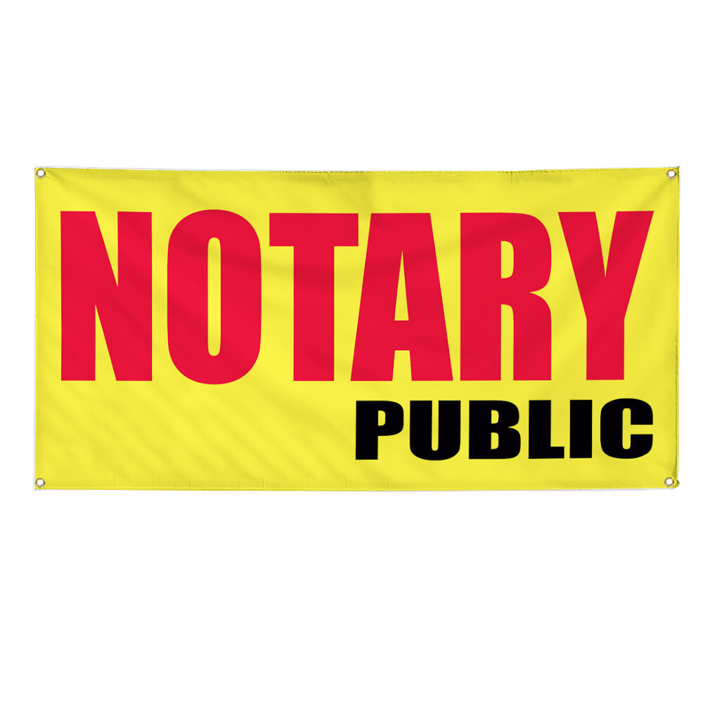 Vinyl Banner Multiple Sizes Notary Public Promotion Business A Business Outdoor