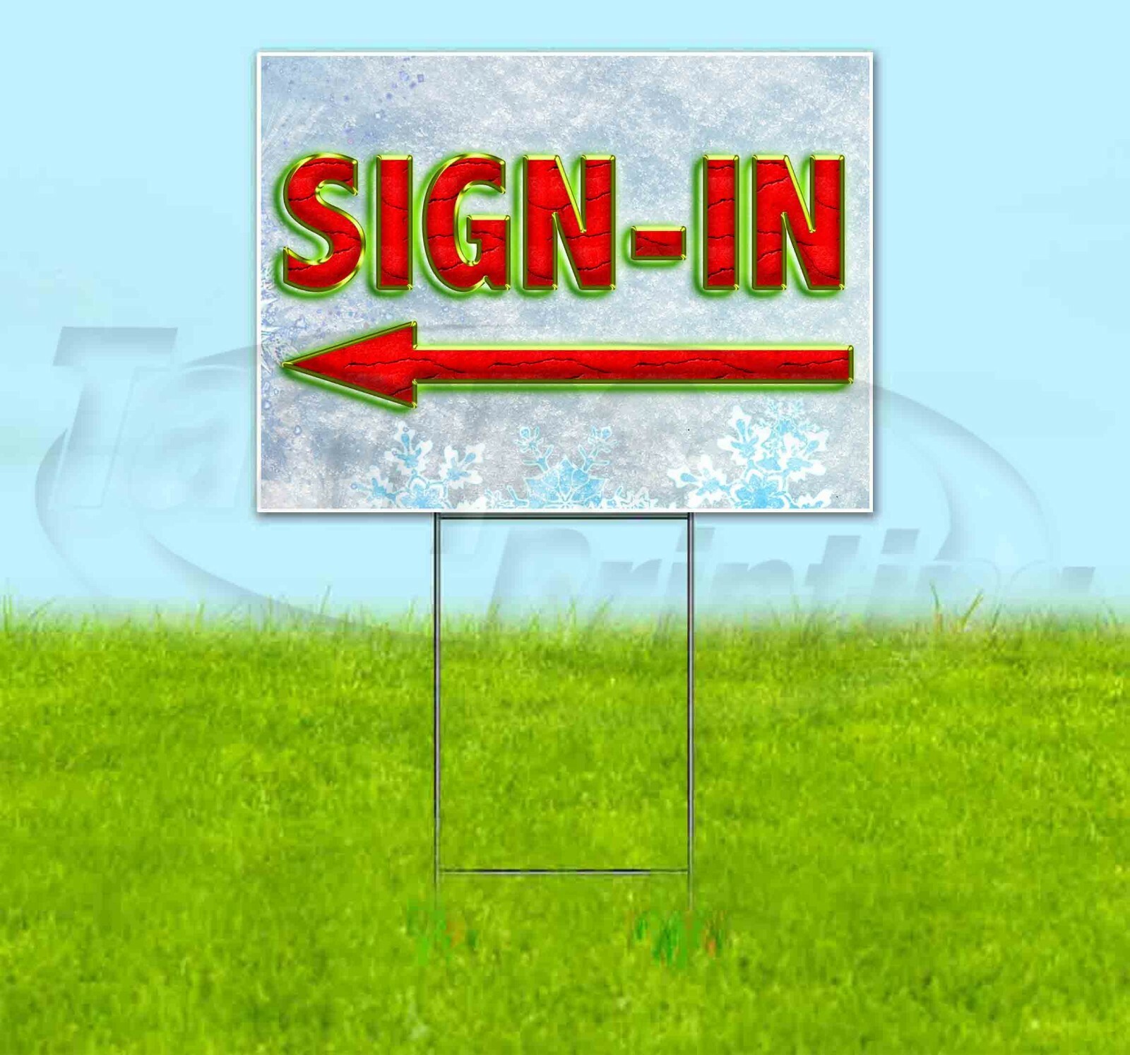 SIGN-IN ARROW 18×24 Yard Sign Corrugated Plastic Bandit Lawn Business CHRISTMAS