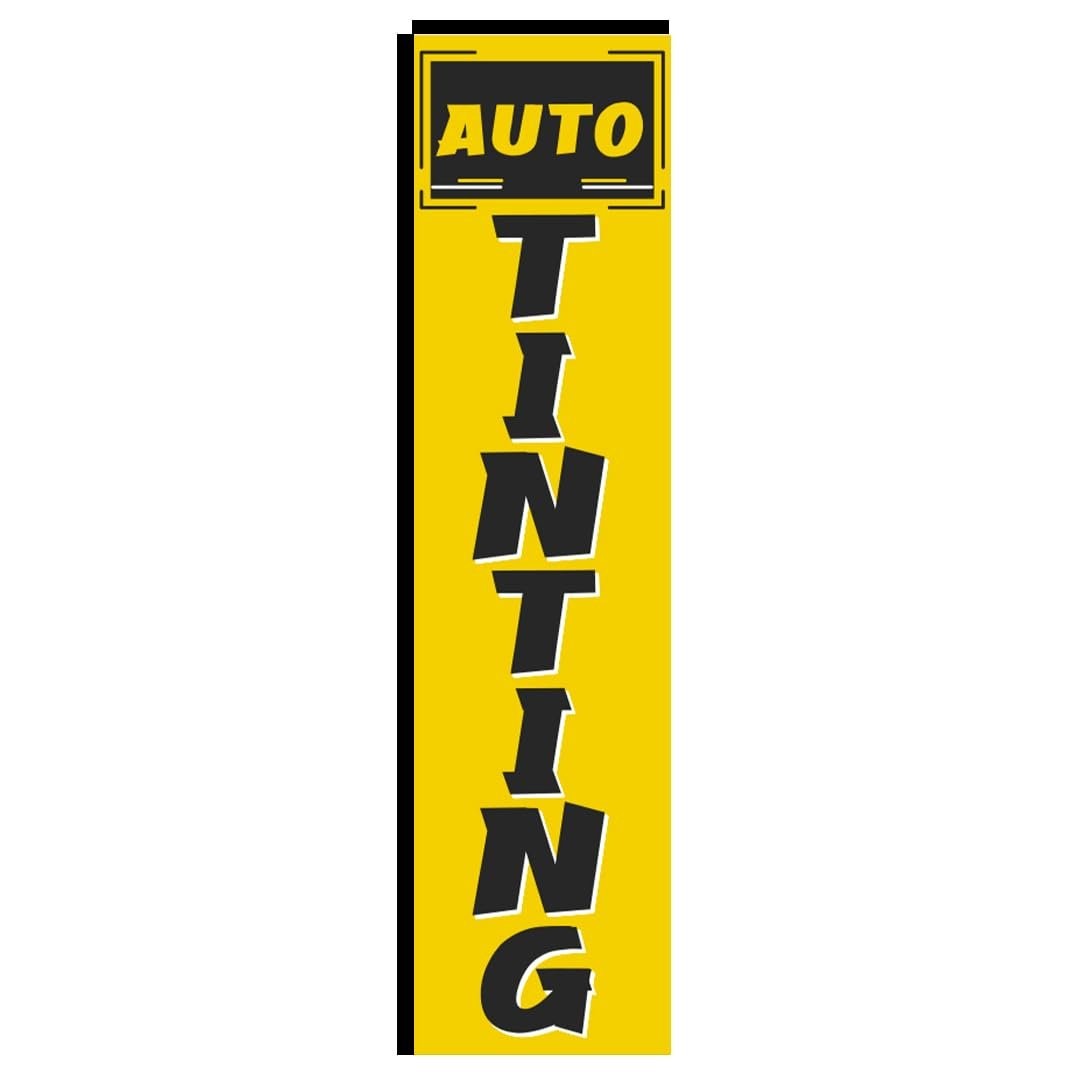 Auto Tinting Business Advertising Rectangle Feather Banner Swooper Flag for…